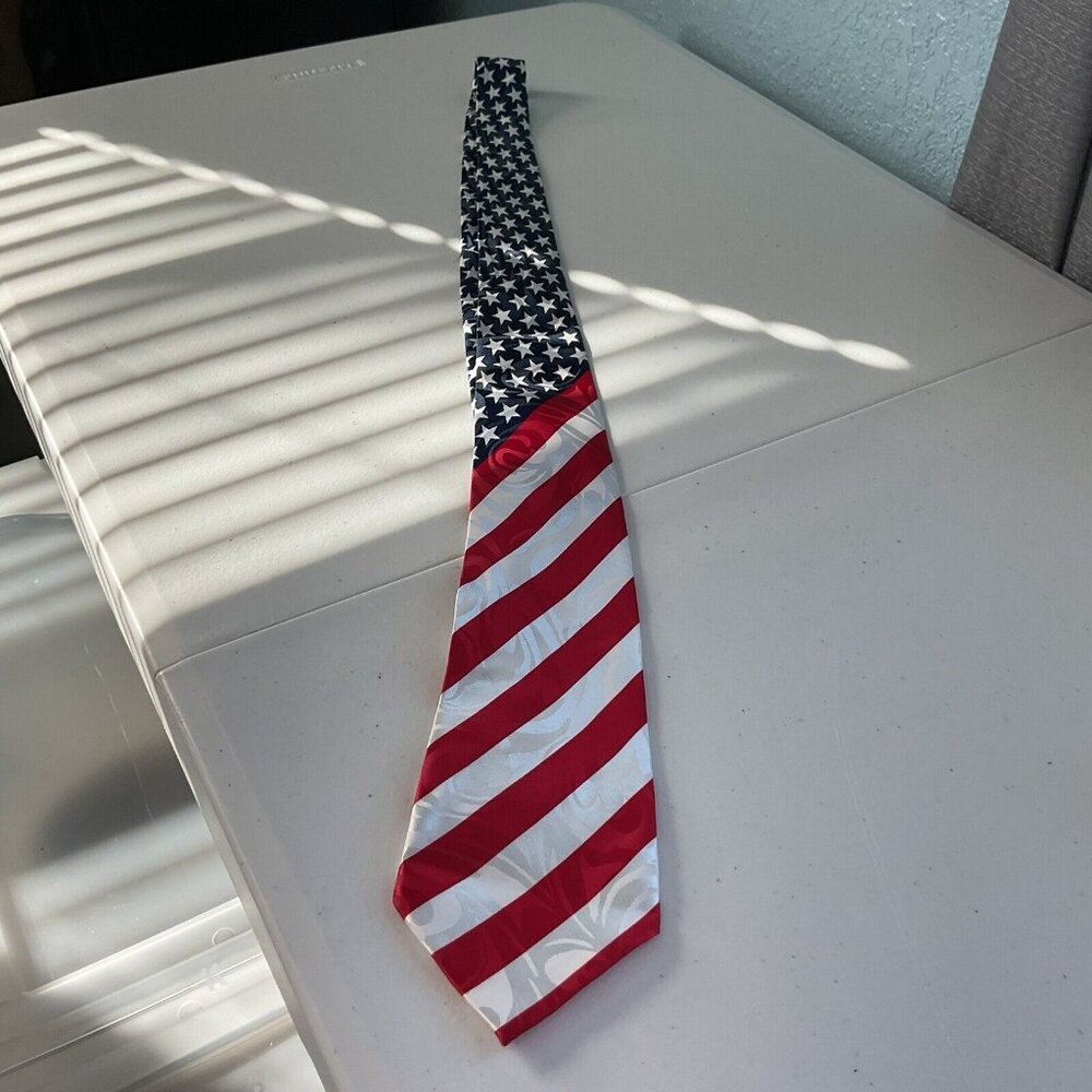 Hand Made Fratello Stars And Stripes PATRIOTIC Men’s Tie